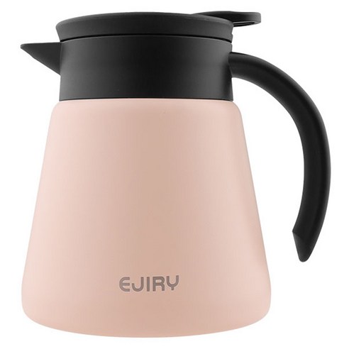 에지리 테이블팟 스텐 보온보냉 주전자, 1개, 0.6L, 피치핑크