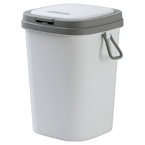 오코로 깔끔 원터치 뚜껑있는 휴지통 13L, 화이트, 1개