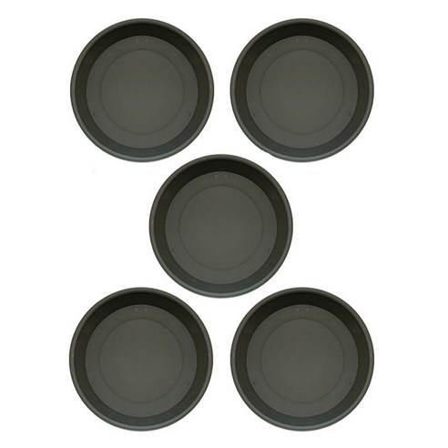 엘쏘 플라스틱 화분 받침, 블랙, 5개