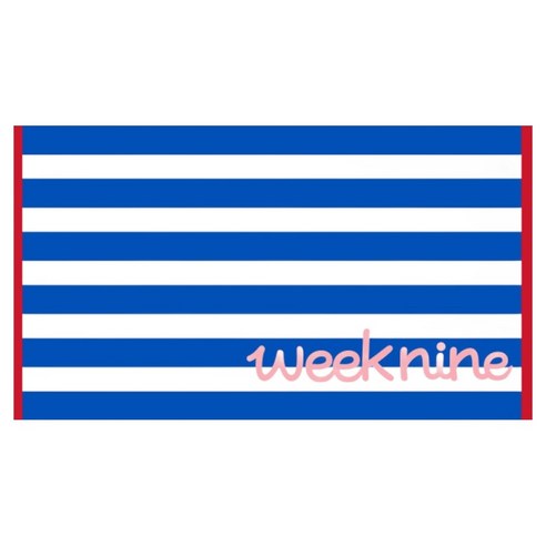 위크나인 라인 비치 타올, 1개, 블루