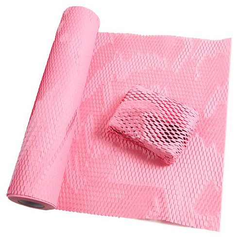 세븐집 종이완충재 버블 크라프트 포장지 50cm x 50m, 핑크, 1개