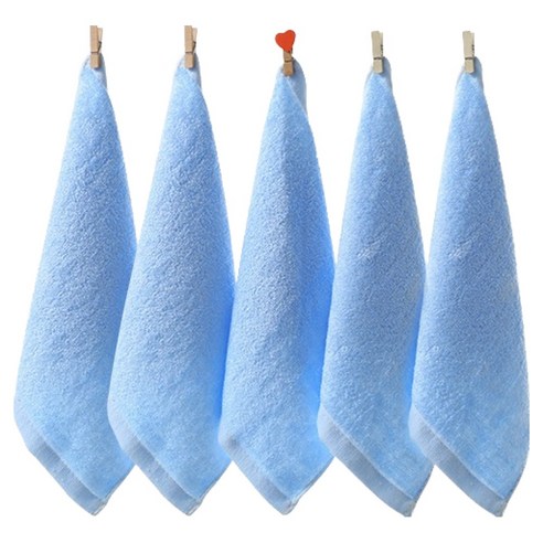 PDS리빙 뱀부얀 30수 핸드타월 30 x 30 cm, 스카이블루, 5개