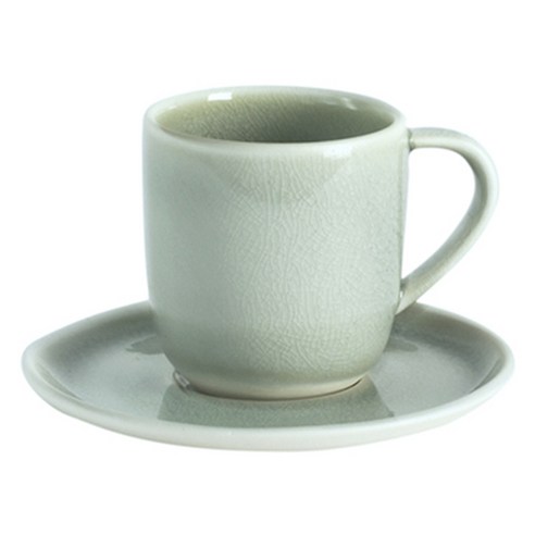 잘스 마겔론 에스프레소 컵앤소서 70ml, 그린, 1개
