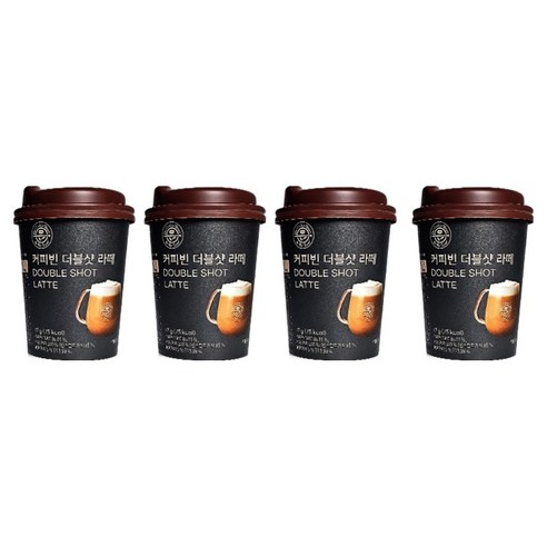커피빈 더블샷 라떼 원컵, 17g, 1개입, 4개