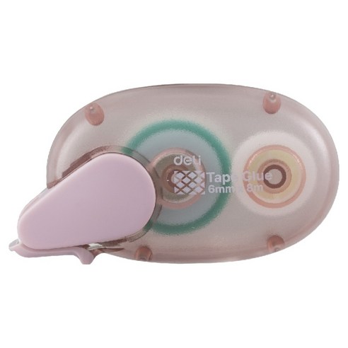 델리 몽돌 양면 풀테이프 6mm x 8m, 1개, 핑크