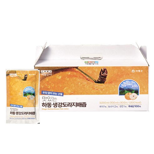 제철장터 맛있는 하동 생강도라지배즙 30p, 1개, 3L