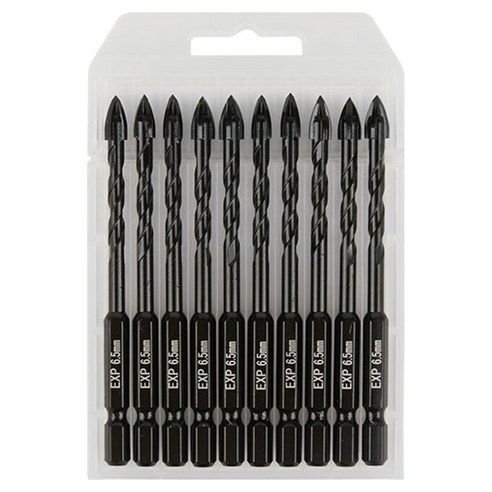 이엑스파워 만능드릴비트 6.5mm EMD-65S 10p 세트, 1세트, EMD-65S 10pcs 세트