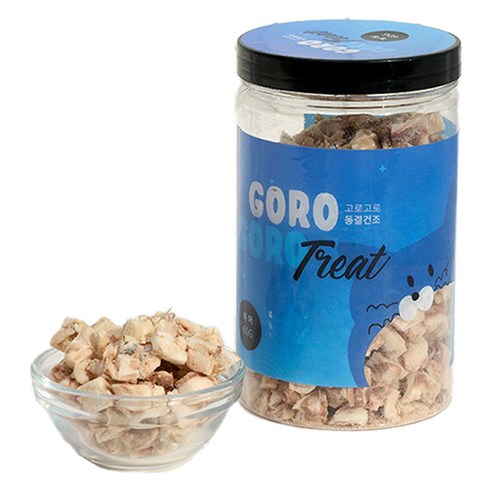 gorogoro 반려동물 미니큐브 트릿 동결건조간식, 60g, 1개, 북어