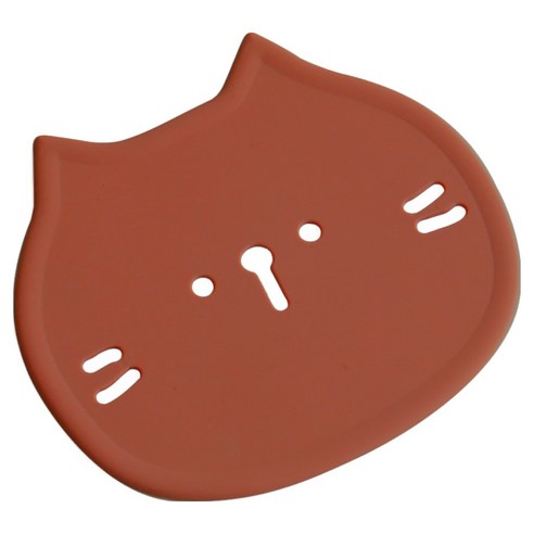에이드엘 펀칭캣 실리콘 컵받침, 메이플, 2개