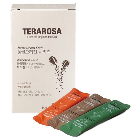 테라로사 싱글오리진 파우더 커피, 1개, 9개입, 1.6g
