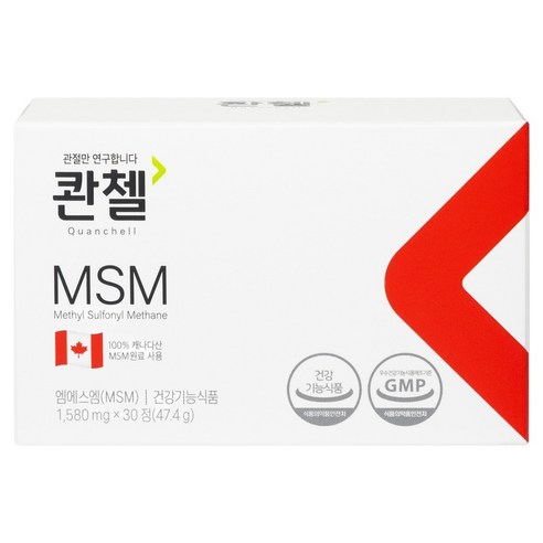 콴첼 MSM 영양제 47.4g, 30정, 1개