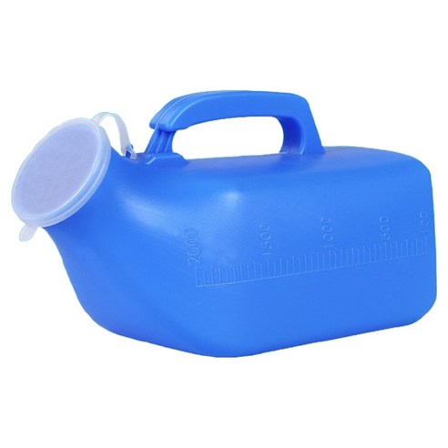 파인에코 남자 이동식 휴대용 소변통 중 1200ml, 블루, 1개
