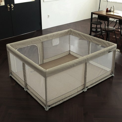 코넘 아동용 밀림방지 휴대용 울타리 안전가드 베이비룸 120 x 150 cm, 라이트그레이, 1개
