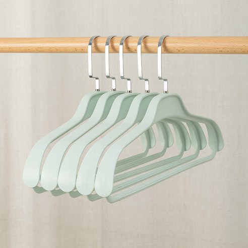 오마땅 파스텔 니트 정장 어깨뿔 방지 논슬립 옷걸이 42cm, 민트, 5개