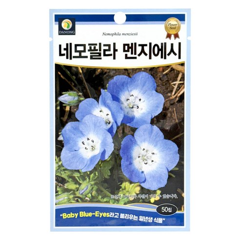 파란 꿈을 정원에 심다 다농 네모필라 멘지에시 씨앗