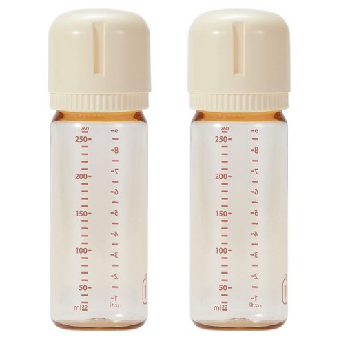 요한손베비스 유아용 PPSU 노꼭지 이지케어 젖병 트윈팩, 바닐라, 2개, 260ml