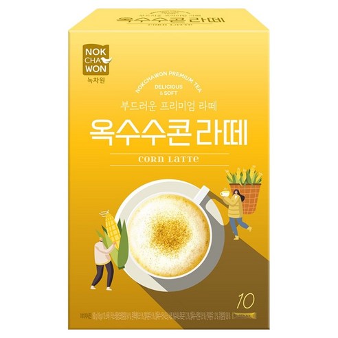 녹차원 옥수수콘라떼, 10개, 18g, 1개, 10개입