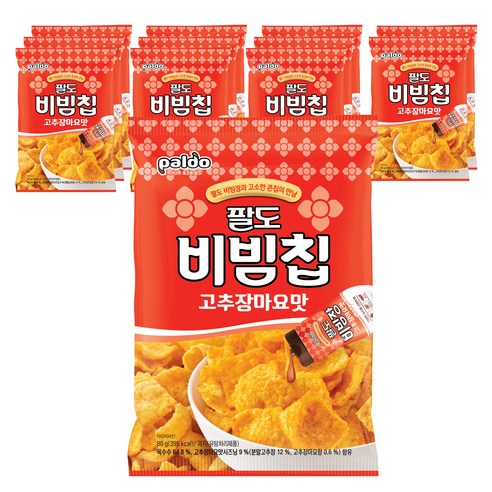 팔도 비빔칩 고추장마요맛, 12개, 80g