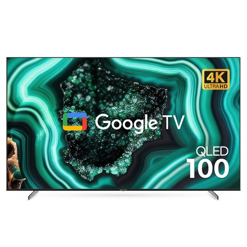 와이드뷰 4K UHD QLED 구글 스마트 TV, 254cm(100인치), EKW1001QA, 스탠드형, 방문설치