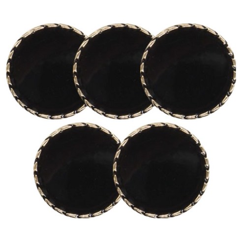 동대문단추왕 고급 사출 빗살에폭 단추 15mm, 블랙G, 5개