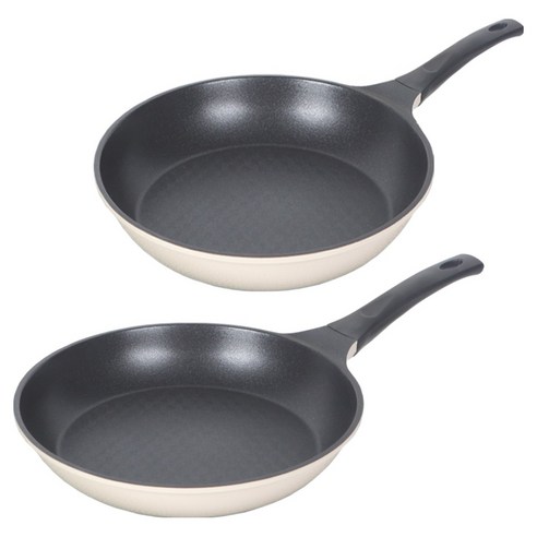 Elga 티타늄 주물 프라이팬 세트 2개, 혼합색상, 1세트, 프라이팬 28cm + 궁중팬 28cm