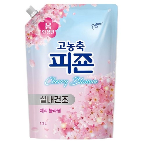 피죤 고농축 섬유유연제 체리블라썸 리필, 1개, 1.3L