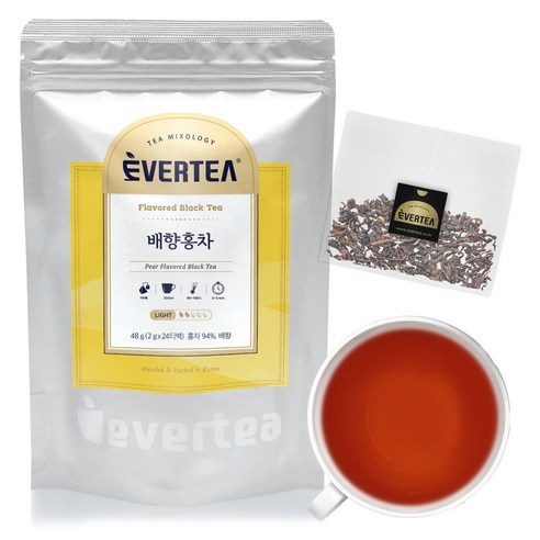 에버티 배향 가향 홍차 티백, 1개, 24개입