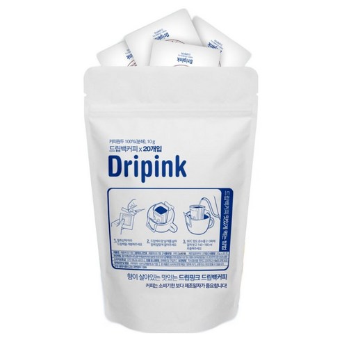 드립핑크 산미 강한 드립백 커피 예가체프 10g x 10p + 시다모 10g x 5p + 케냐 10g x 5p 세트, 1세트