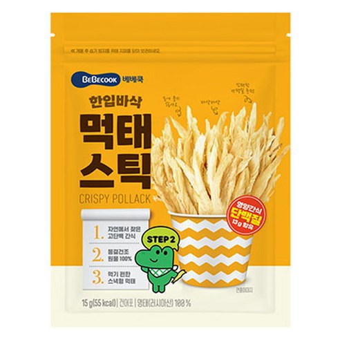 베베쿡 한입 바삭 먹태스틱, 먹태맛, 15g, 1개