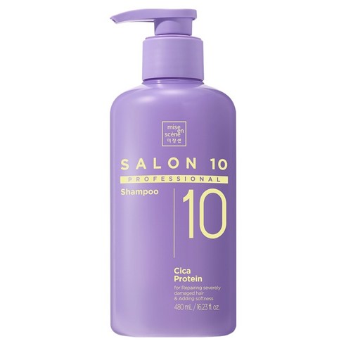 미쟝센 살롱10 프로페셔널 시카 프로틴 단백질 샴푸, 1개, 480ml