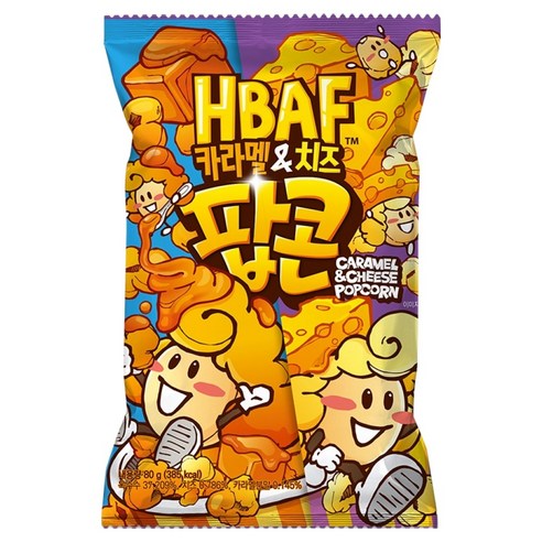 바프 카라멜 앤 치즈 팝콘, 80g, 1개