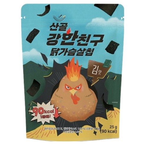 에코맘의산골이유식 산골 강한친구 닭가슴살칩, 25g, 1개, 김맛