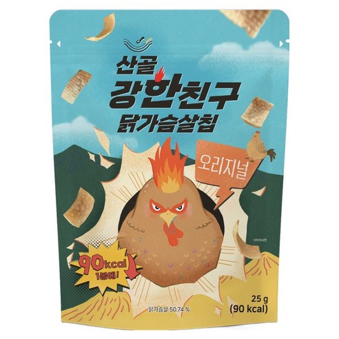 에코맘의산골이유식 유아용 산골 강한친구 닭가슴살칩, 25g, 1개, 오리지널