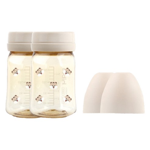 하이비 유아용 PPSU 노꼭지 젖병 트윈팩, 다람이 + 샌드, 2개, 170ml