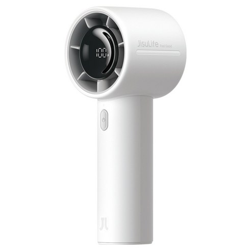 지수라이프 BLDC LED 미니 휴대용 무선 선풍기, Handheld Fan Life10 S, 아이스화이트