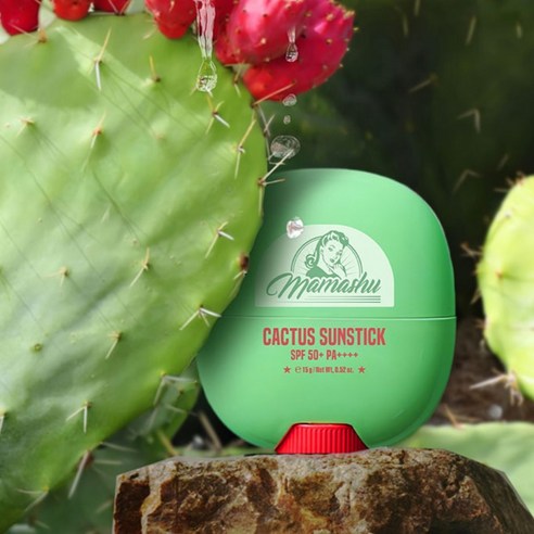 끈적임 없이 촉촉하게! 마마슈 선인장 선스틱으로 산뜻한 선케어 완성!