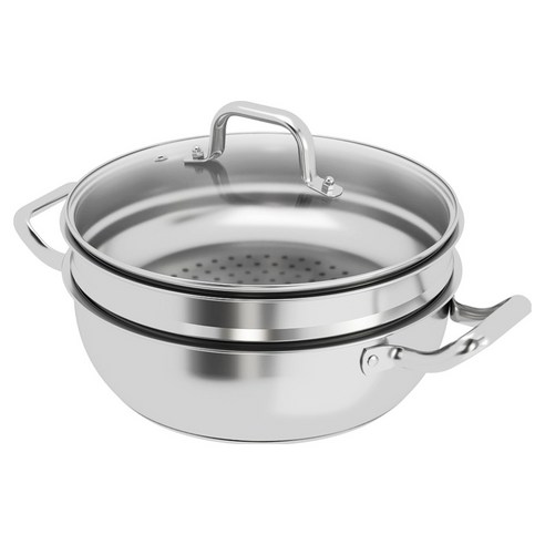 홈즈 IH 인덕션 3중 올스텐 찜기 2단, 1개, 28cm