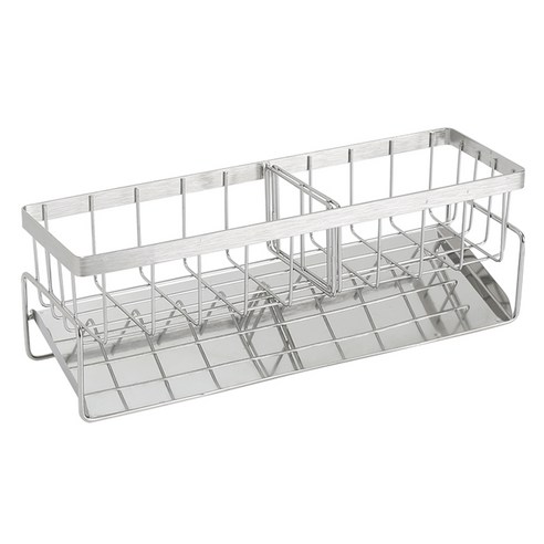 비블럭 빅 와이드 올스텐 304 수세미 거치대 30cm, 실버, 1개