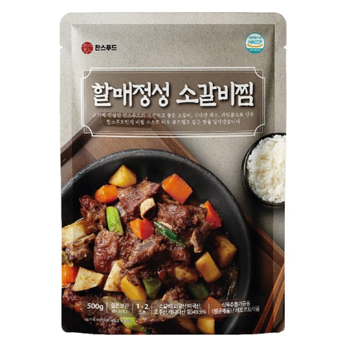찬스푸드 할매정성 소갈비찜, 1개, 500g