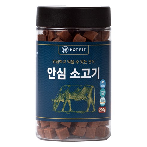 핫펫 강아지 안심 져키, 소고기, 200g, 1개