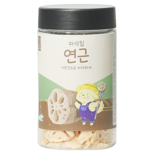 댕댕이연구소 강아지 디디랩 파삭칩 저온건조 과일 채소 간식, 1개, 50g, 연근