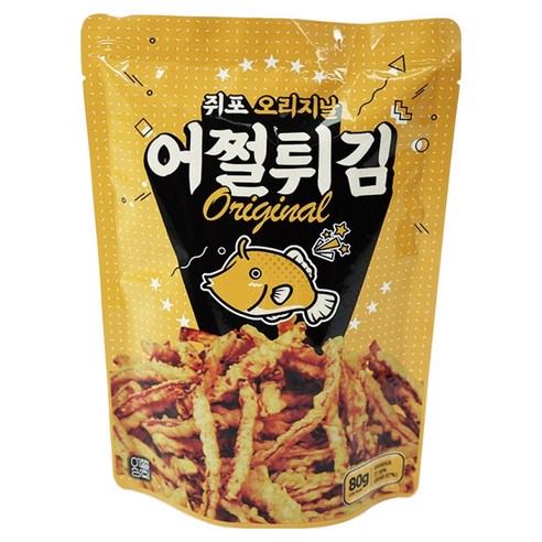 어쩔튀김 후라이드 쥐포 튀김 오리지날, 1개, 80g