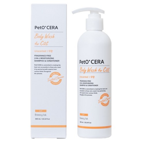 페토세라 고양이 바디워시 포 전용 저자극 보습 샴푸 무향, 1개, 300ml