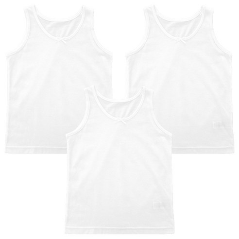 보누맘 여아용 순면 백물 런닝 3p