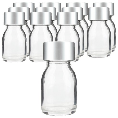 공병상회 OS 더치 30 투명 유리병 + 실버캡 세트, 12개, 30ml