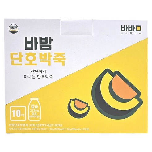 바밤 단호박죽, 130g, 10개