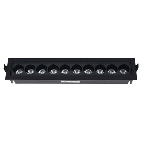 원하 DS 에코 자스민 멀티 10구 LED 20W 플리커프리 사각 매입등, 블랙 + 주백색, 1개