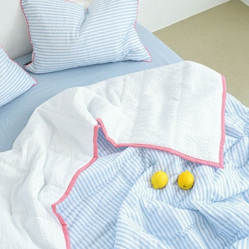 땀 걱정 없이 뽀송하게, 믹스앤매치 순면 서커 이불패드로 꿀잠 예약!