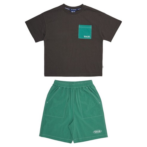 예일키즈 아동용 뉴헤이븐 포켓 반팔 우븐 팬츠 상하의 세트 YJCTSUE23271