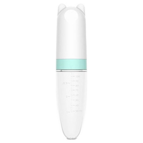 브라비 유아용 짜먹는 젖병스푼 초기 이유식 일체형, 1개, 그린